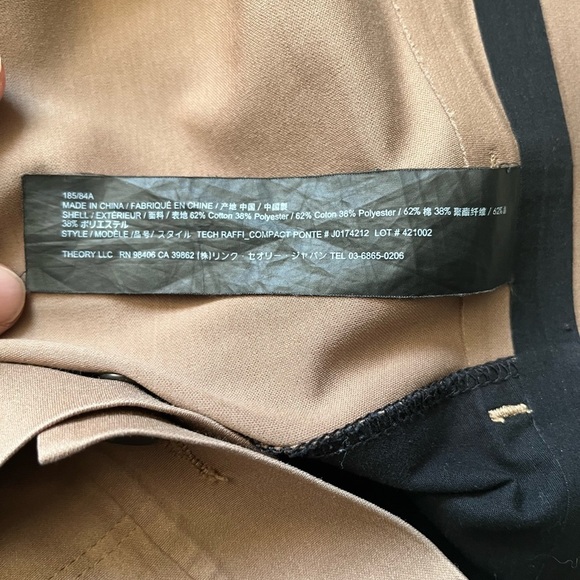 Mens Theory Raffi Slim Fit 5 Pocket Tech Pants Size 36x32 - Picture 6 of 7